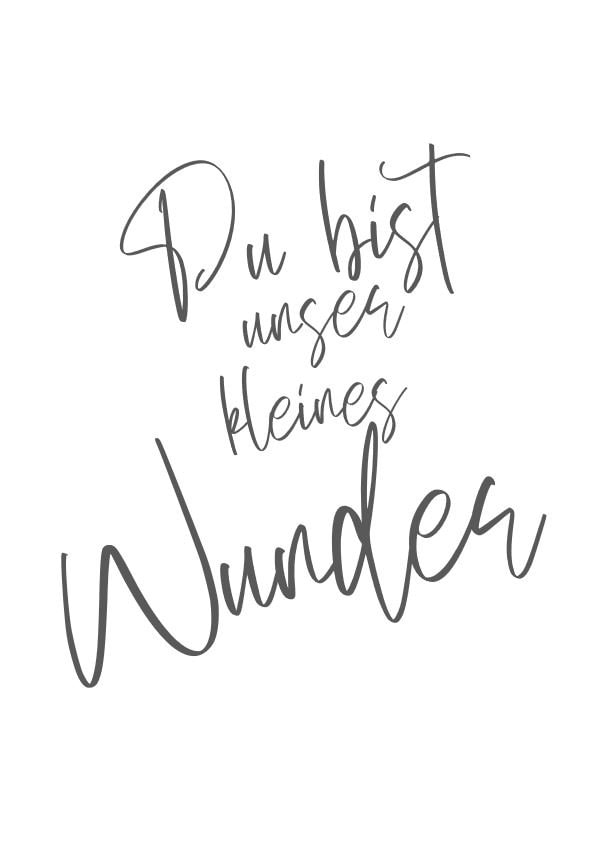 Poster Spruch Du bist unser kleines Wunder Posterdruck Etsy