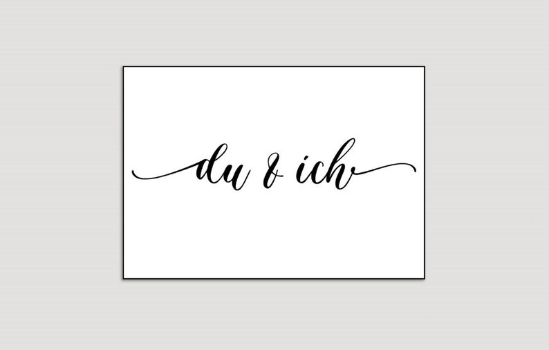 Poster Spruch du und ich Posterdruck Etsy.de