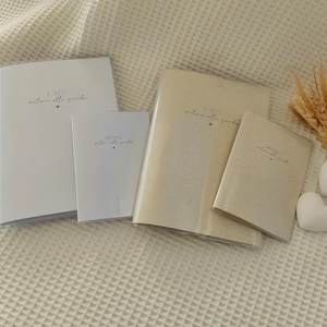 U-Heft und Impfpass Hülle schlicht, Graspapier, weißes Papier, U-Heft Hülle personalisiert Herz