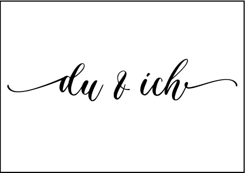 Poster Spruch du und ich Posterdruck Etsy.de