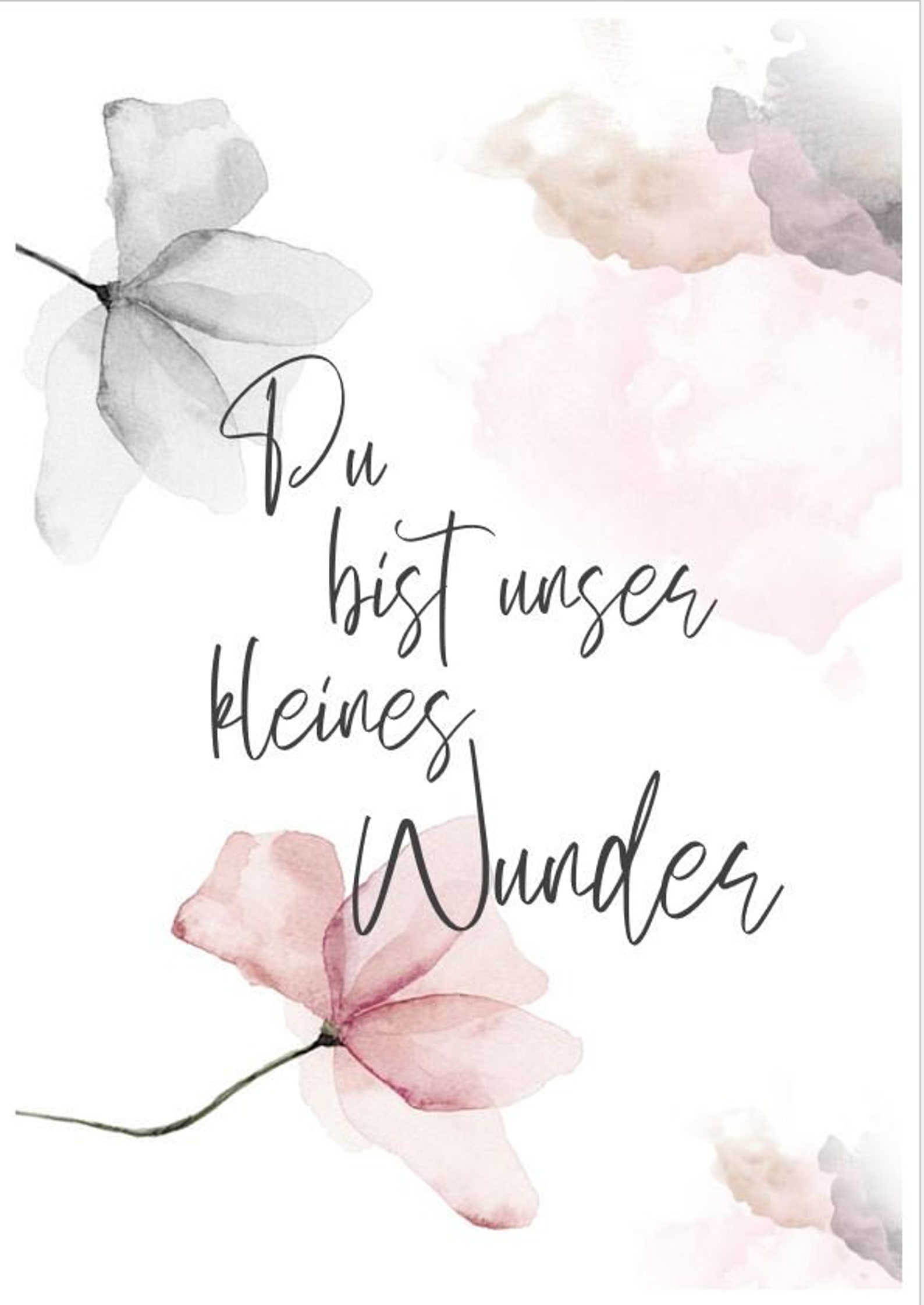 Poster Spruch Set Du bist unser kleines Wunder und Buchstabe Etsy.de