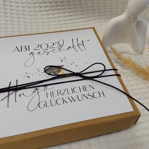 Abitur Geschenk, Abi Geldgeschenk, Geschenkschachtel für bestandenes Abitur, mit Geld Säckchen, Abitur Geschenk personalisiert