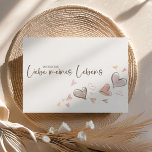 Postkarte - Du bist die Liebe meines Lebens -