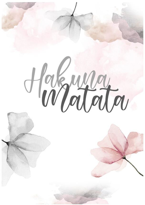 Poster Spruch Hakuna Matata Posterspruch Kinderzimmer Etsy