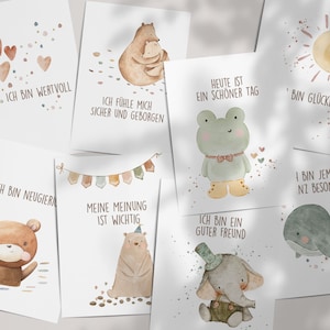 Affirmationskarten Kinder, Achtsamkeitskarten, 20 Stück, Affirmationen für Kinder