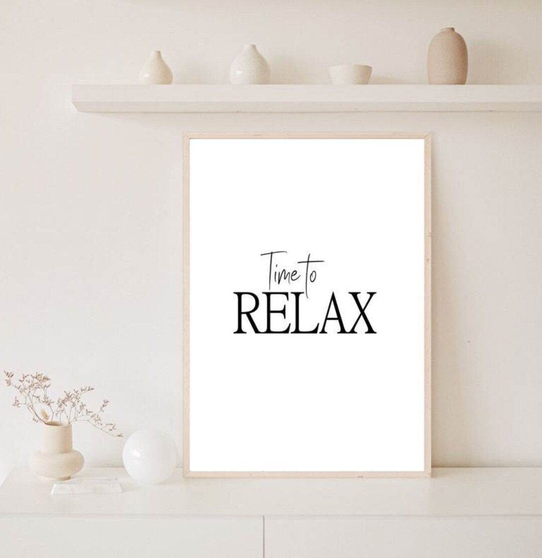 Poster Spruch Time to Relax Etsy.de
