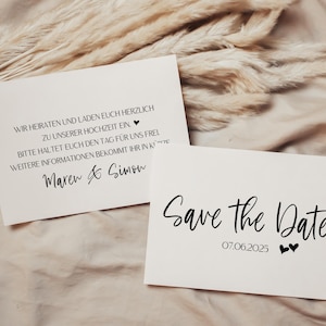 Karte Save the Date NO* 4 im A6 Format, personalisiert, Postkarte