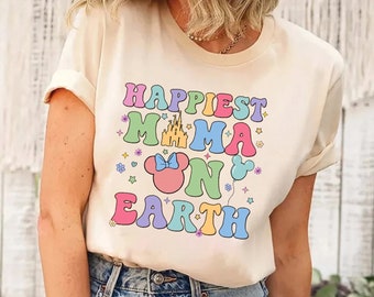 Happiest Mama On Earth Shirt, Disneyland Mom Shirt, Mama Shirt, Mothers Day Gift, Minnie Mom Shirt, Mom Gift, Mama Minnie Mouse Shirt