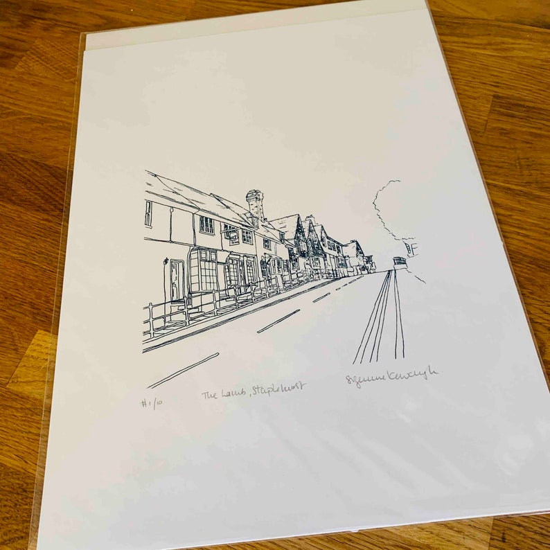 The Lamb Staplehurst in Kent Screen Print Edition of 10 Etsy UK