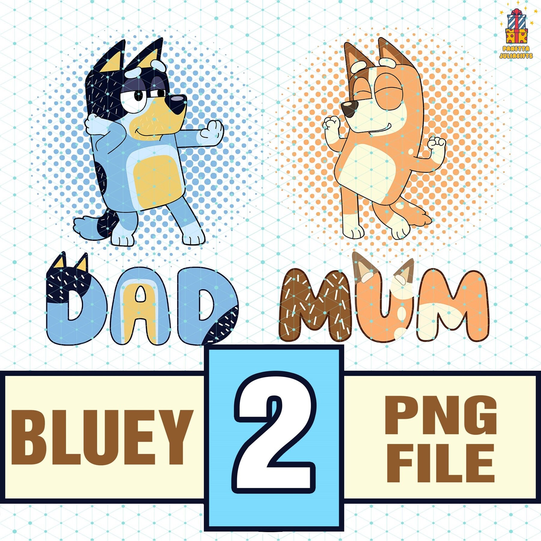 Bluey Dad Mom Png File, Bluey Fathers Day Png, Bluey Png Bundle, Bluey ...