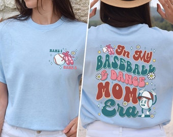 Personalized Baseball Mom Era Shirt, Custom In My Sports Mom Era Shirt, Gift for Mom, Gameday Tee, Funny Sports Mom Shirt