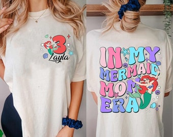 In My Mermaid Mom Era Shirt, Mermaid Mama Sweatshirt, Mermaid Hoodie, Mermaid Mom Party Shirt, Birthday Mom Shirt, Girl Mermaid Shirt