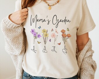 Birth Month Flower Bouquet Birth Month Flower Shirt | Mother's Day Custom Floral Shirt | Mother Day Gift For Mom | Mama Garden Shirt