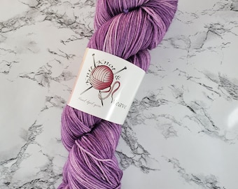 Lavender Fields ~ Hand dyed yarn - Superwash merino wool - sock weight - yarn