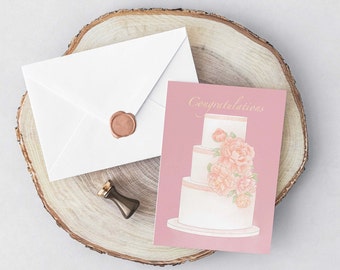 Flower pink cake valentines day card / printable wall art / oversized printable wall decor / birthday wedding card