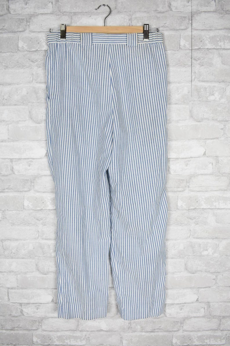 Vintage Frederick Alexander Sport Small Blue And White Striped capri Pants