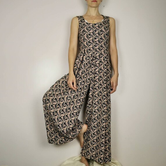 vintage 70s floral romper, medium vintage floral j