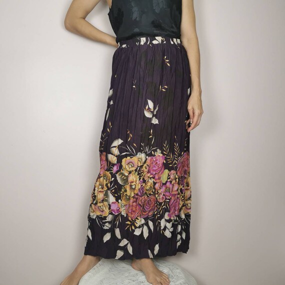 floor length floral skirt