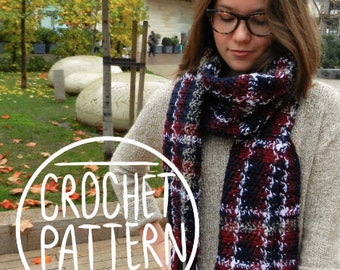 The Crochet Plaid Scarf - crochet pattern