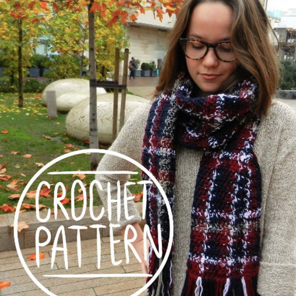 The Crochet Plaid Scarf - crochet pattern