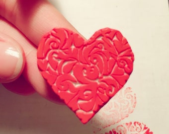 heart shape rubber stamp, gift, to whom you love