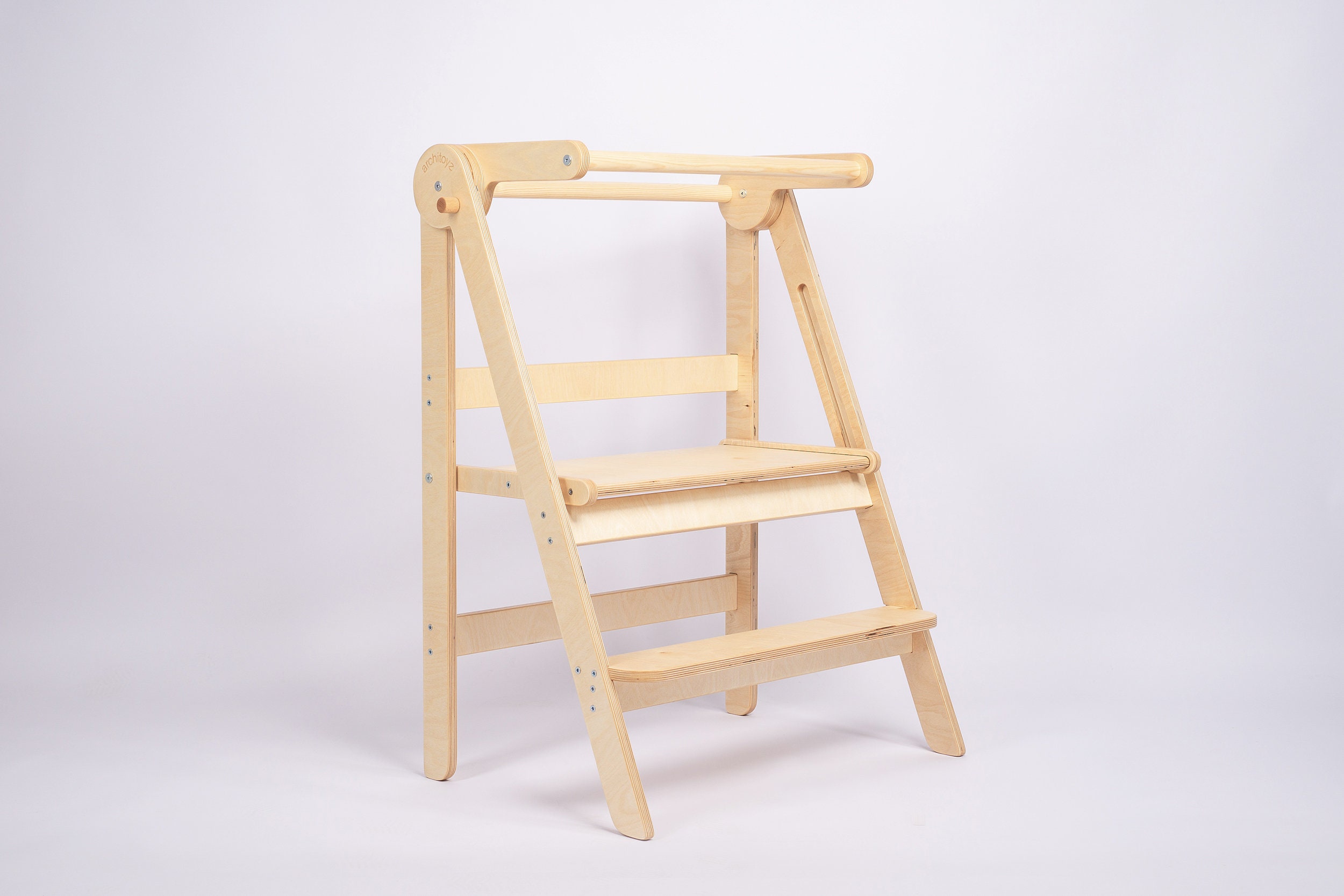 Torre de aprendizaje Montessori de madera plegable bebé de aprendizaje de  escalera de taburete Con reposabrazos - China Escaleras de madera y muebles  precio