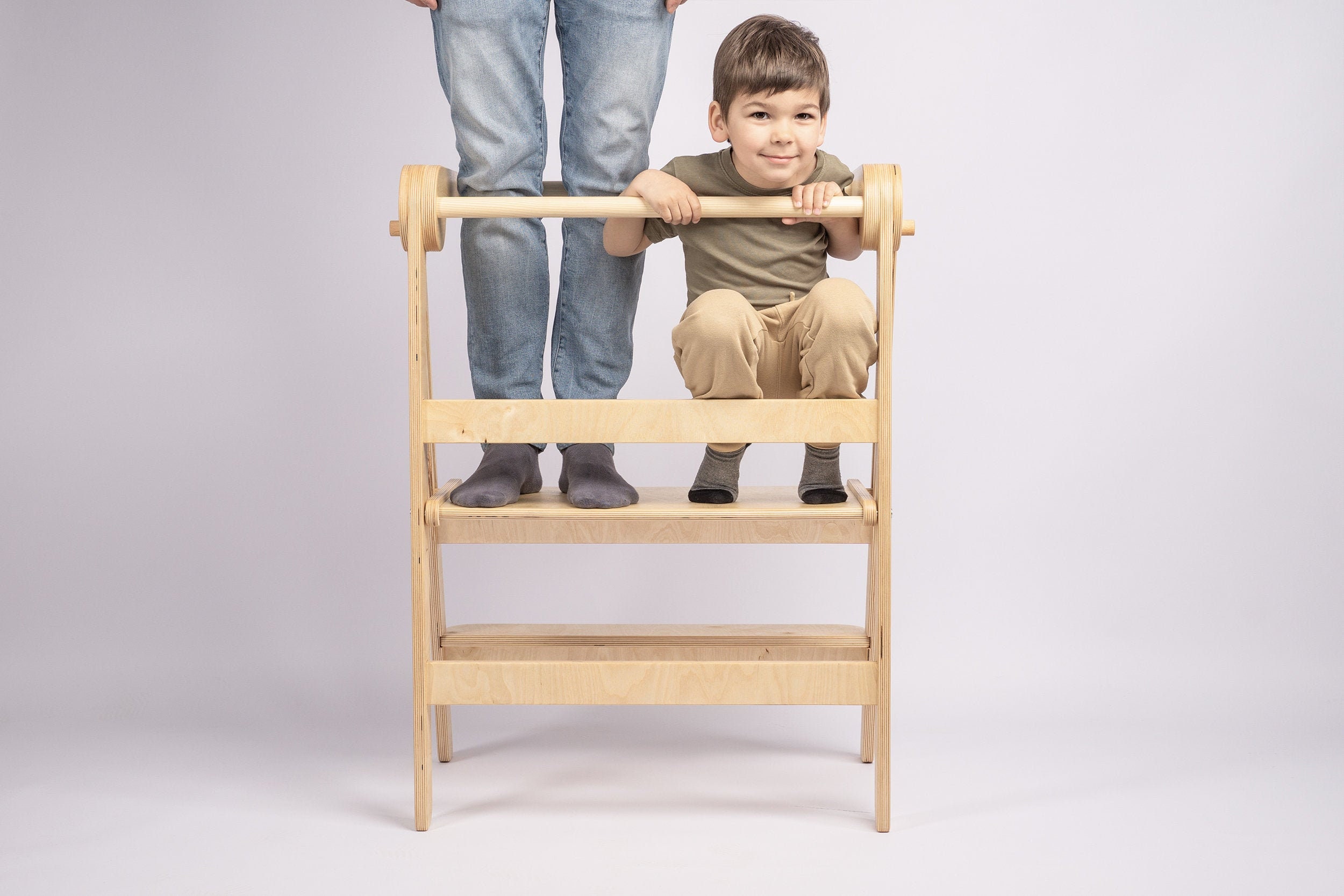 Double Helper Tower Folding Learning Ladder for TWINS Toddlers