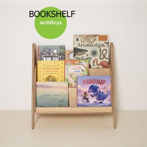 Architoyz pour enfants, rangement pour livres pour tout-petits, meubles Montessori, étagère pour enfants, bibliothèque pour chambre d&#39;enfants, rangement pour jouets pour chambre d&#39;enfant