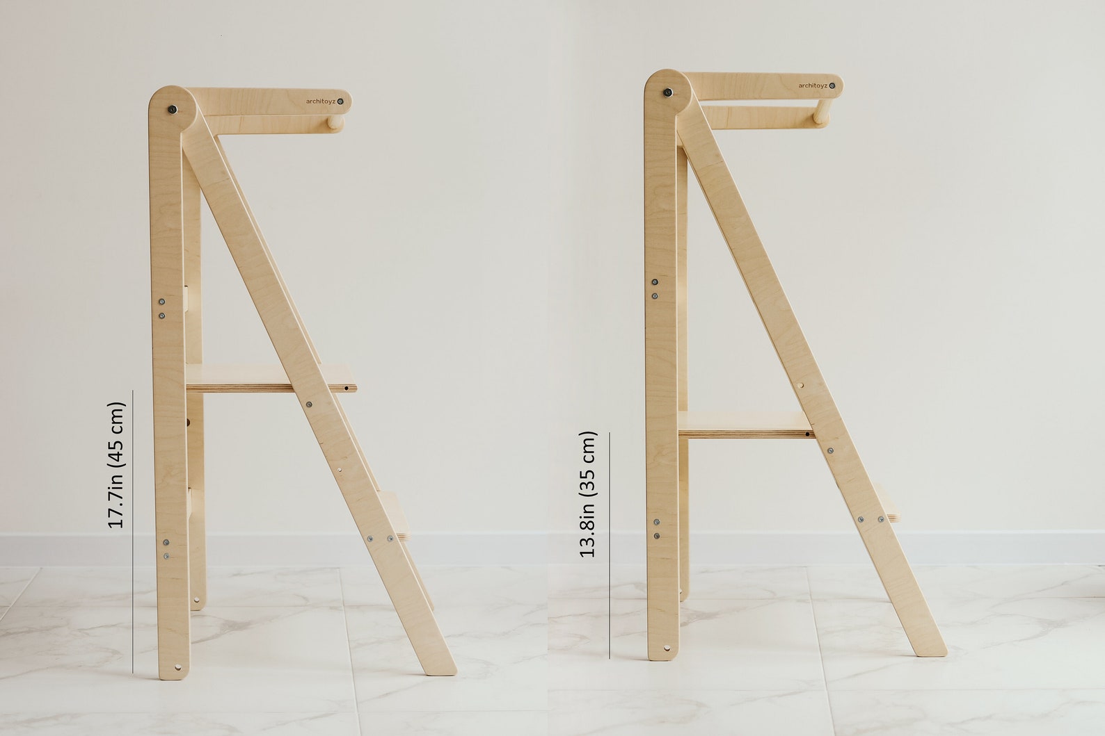 Natural Folding Kitchen Helper Tower Super THIN Foldable Etsy