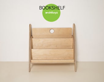 Montessori bookshelf for children, Toddler book storage, Montessori furniture, Bookshelf for kids, Kids room bookcase, Nursery toy storage