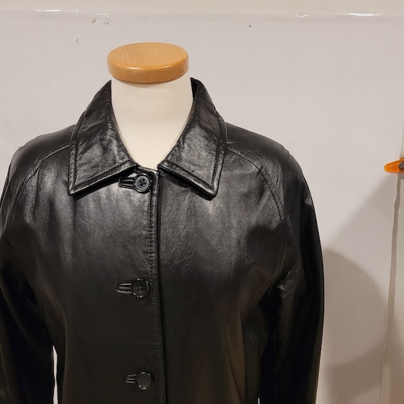 Vintage Y2K Spy Girl Black 100% Lambskin Leather … - image 10