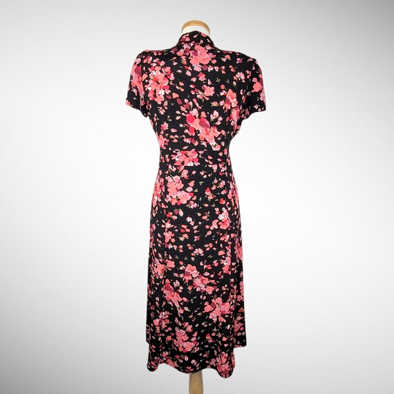 90s Does 30s MISS DORBY Button Front Day Dress | … - image 4