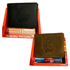 New Marinera Peruvian Dance Peru Men's Embossed Leather Bifold Wallet
