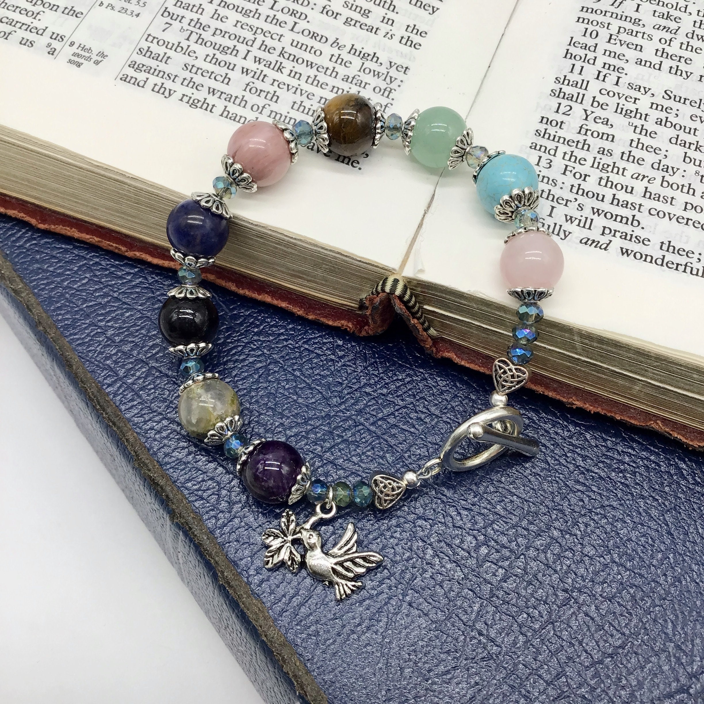 Fruit of the Spirit Scripture Bracelet – Galatians 5 Glass Charm Stainless  Steel Bible Verse Bracelet
