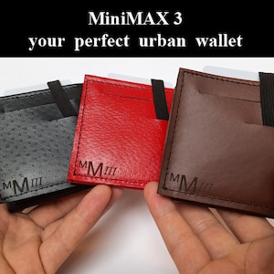 MM3 Cartera minimalista de piel con RFID