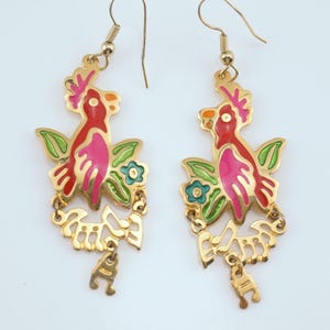 Singing Cockatoo Parrot Earrings by Edgar Berebi, Tropical Vibe, Summer Colors, Bird Lover Gift