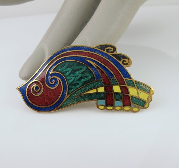 Vintage Tara Ware Celtic Bird Brooch, Made in Dublin … Gem