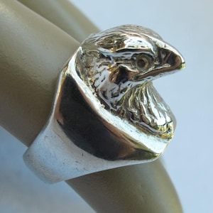 Vintage Sterling Silber Greifvogel Ring Größe 22.25