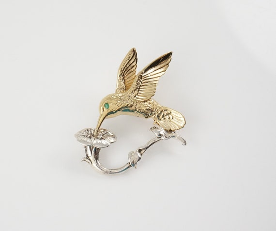 14kt and Sterling Hummingbird Brooch from Nationa… - image 6