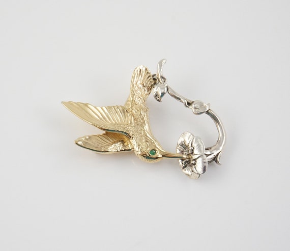14kt and Sterling Hummingbird Brooch from Nationa… - image 7
