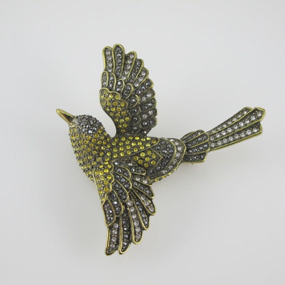 USED】ヴィンテージ 七宝 シルバー 鳥 ブローチ 銀製 刻印有 中国七宝