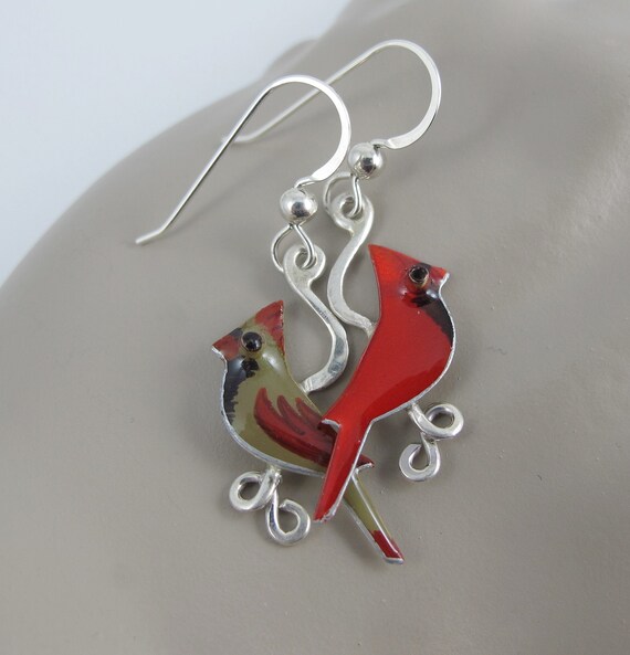 Orecchini a bottone a forma di colibrì in vero argento sterling 925