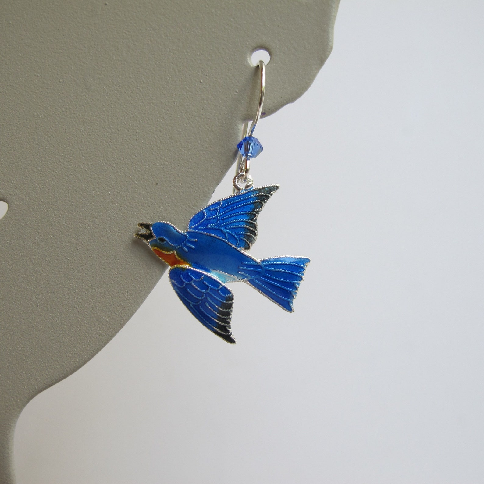 swarovski bird earrings