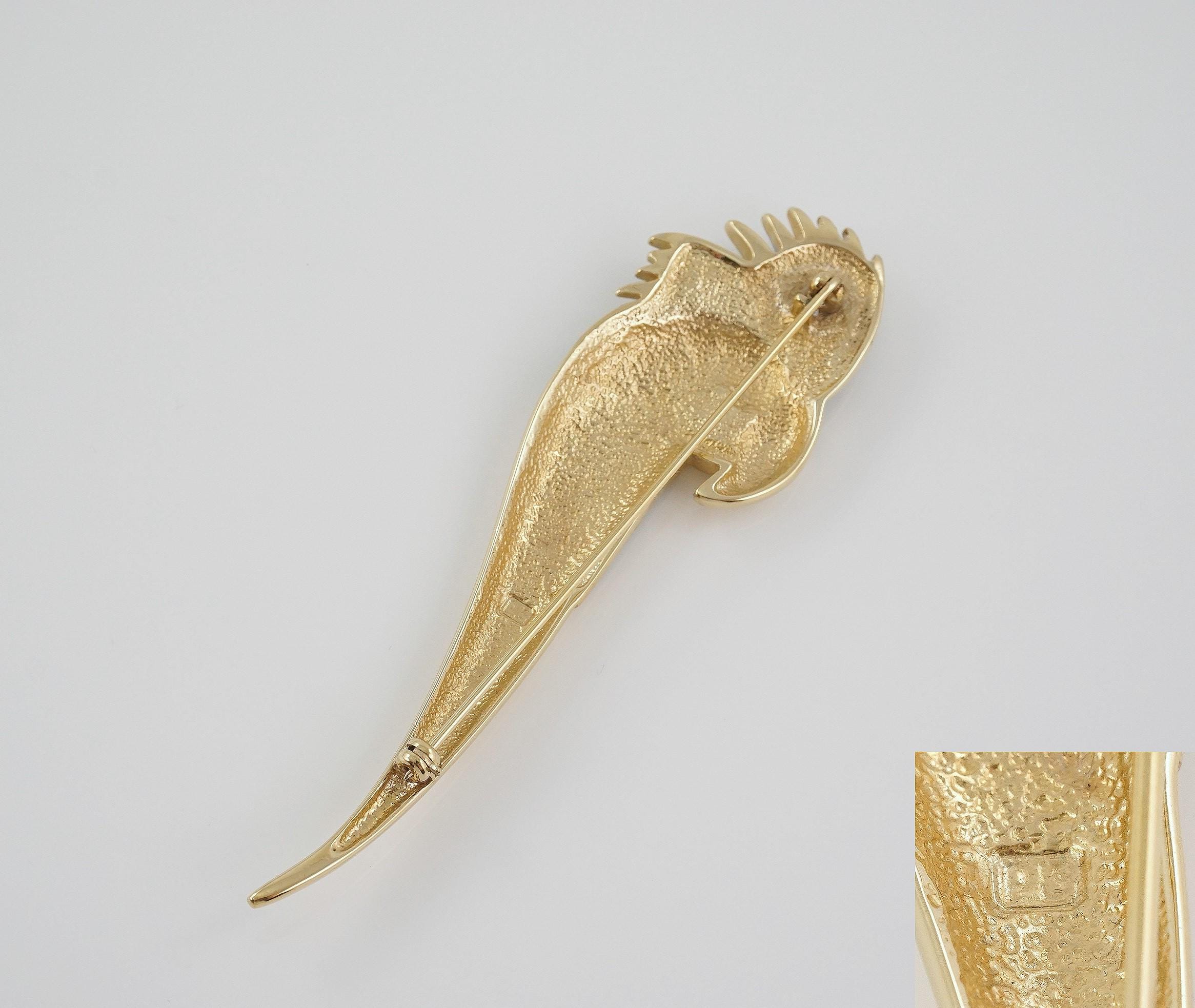 オーストリア産の希少なピエール ラング ヤシオウム ブローチ