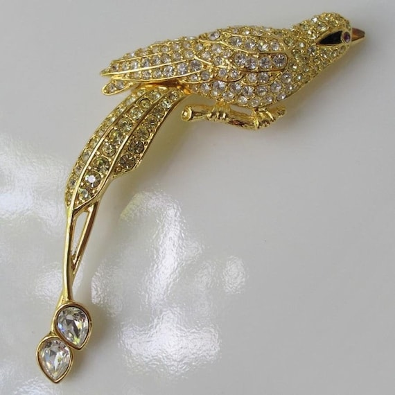Vintage Nolan Miller Bird of Paradise Pin Brooch