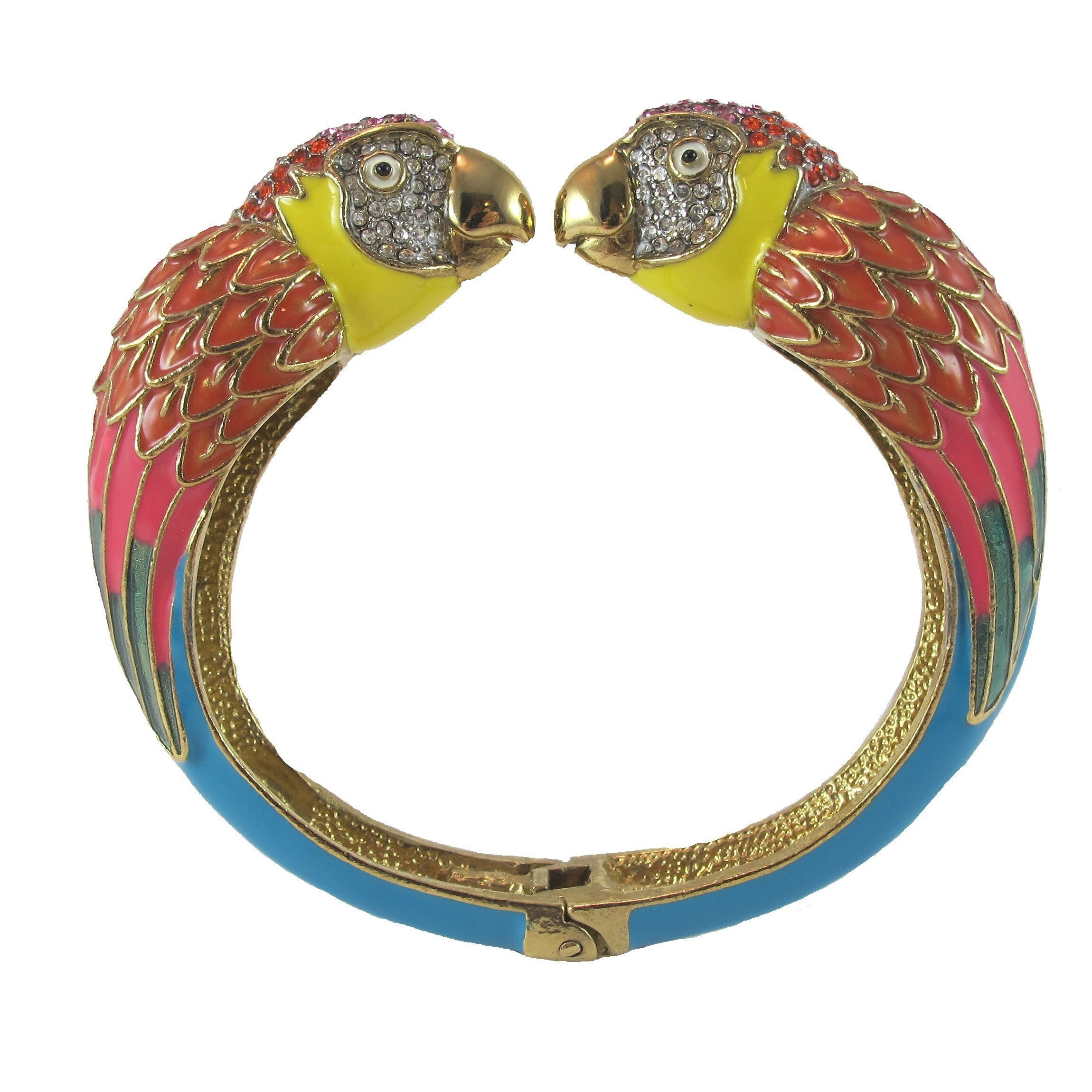 Vintage Juicy Couture Parrot Bracelet, Clamper, Bangle, Rainbow
