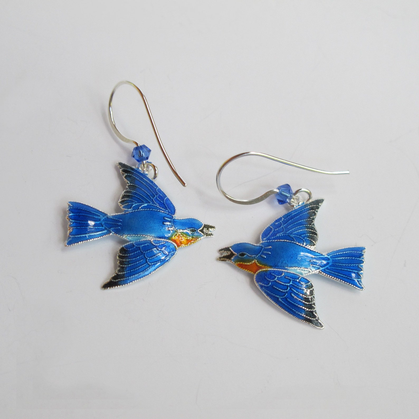 swarovski bird earrings