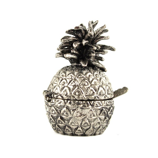 Saleron Pot miniature d’ananas avec cuillerée des années 60