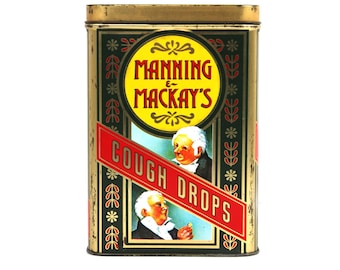 Tin Manning and Mackays Cough Drops Look for Cough Chocolates
