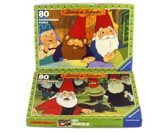 2 David the gnome puzzles Ravensburger West Germany 80s